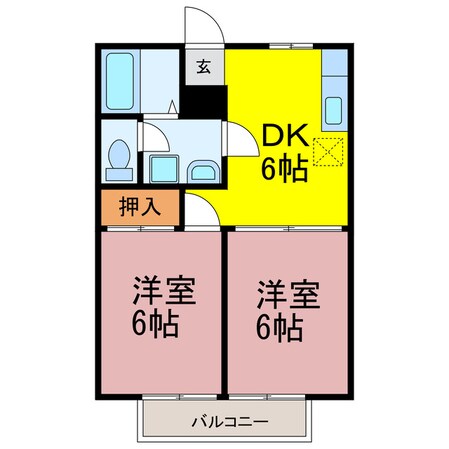 小森谷ハイツＰａｒｔ２の物件間取画像